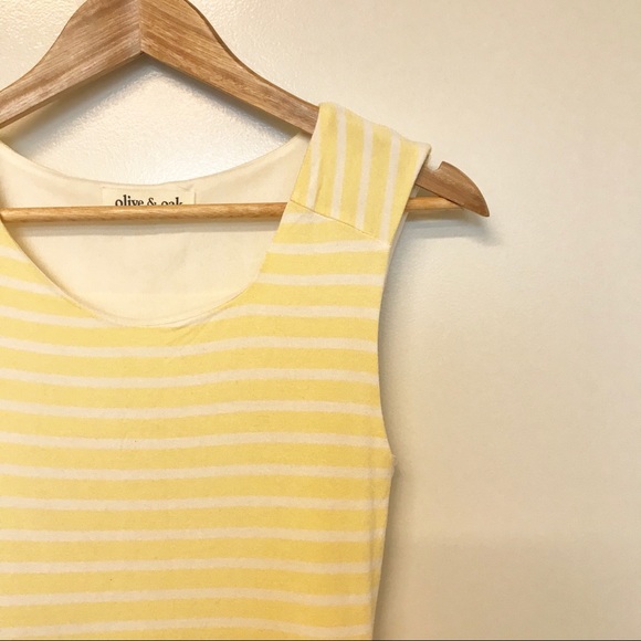 NWOT Olive & Oak Yellow Striped Dress (XS) - Picture 3 of 6